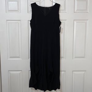 Black V-Neck Sleeveless Bell Bottom Jumper